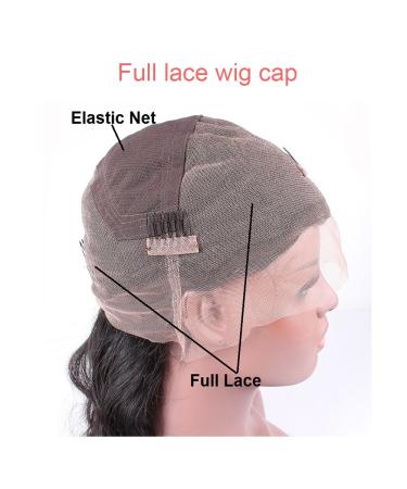 Mila Brazilian Virgin Hair Body Wave Glueless Lace Wig - 100% Real Hair Natural Black 1B 18 Inch Full Lace Wig for Ultimate Style & Comfort - Buy Online on GoSupps.com