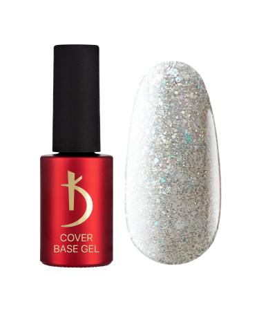 K Professional Base Coat - Cover Base Gel Transparent - Blue White Flakes -7ml- UV Nailack - Unterlack - Gel N gel - Gellack - 01CD - Blue White Flakes Clear - Blue White Flakes