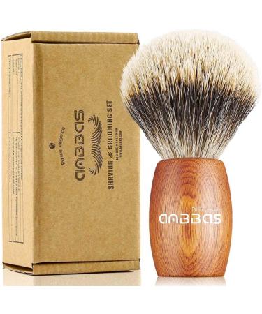 Anbbas Men's Pure Badger Hair Shaving Brush - Manchurian Ash Wood Handle - Buy Online on GoSupps.com