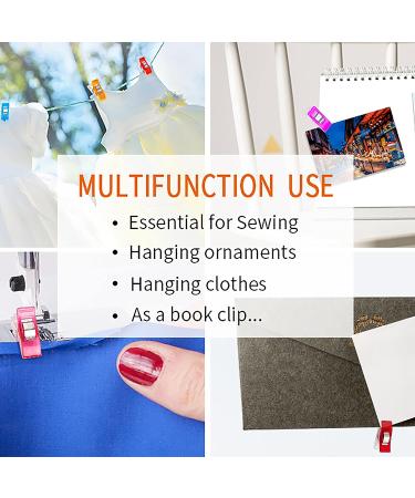 GMMA 120 Pcs Mix Colors Acrylic Sewing Clips - Premium Quilting Clips for Fabric - Storage Bag Clips for Crafts - Buy Online on GoSupps.com