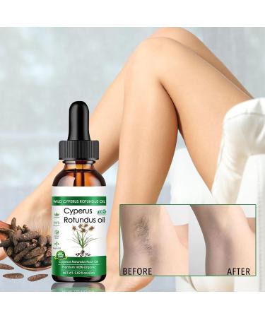 Cyperus Rotundus Oil - 100% Natural Cyprus Oil for Hair Removal Reducing Body Hair Growth Smooth Skin & Moisturizing Ideal for All Skin Types 60 ml (3 Pcs) - Buy Online on GoSupps.com