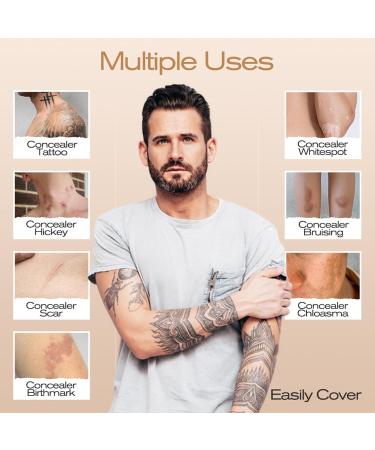 Body Covering Concealer Waterproof Concealing Makeup For Skin Imperfections On The Body 20 Grams Daily Light Breathable High Coverage Primer Suitable for Travel Festivals - Buy Online on GoSupps.com
