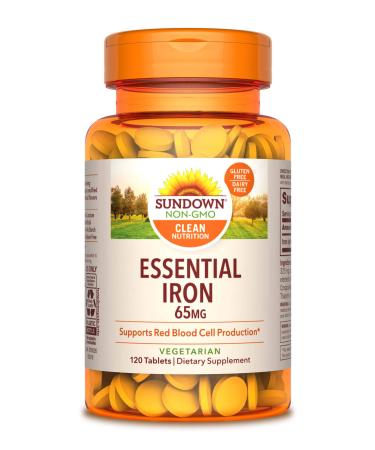Sundown Naturals Essential Iron 65 mg 120 Tablets