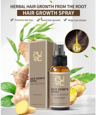DUBUSH Purc Natural Hair Growth Serum & Hair Growth Oil Set Purc Natural Ginger Hair Growth Oil Prevent Hair Loss Scalp Care Fast Hair Growth Products - Buy Online on GoSupps.com