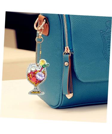 VILLCASE 12 pcs Painting Key Beads Diamond Series for Diy Keyring Picture Juice Manual Colorful Bag Chain - Buy Online on GoSupps.com