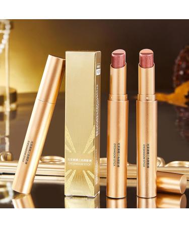  G n rique Cream Eyeshadow Stick Professional Eye Shadow Easy Eyeshadow Application Three-Color Eyeshadow Long-Lasting Eye Shadow Beginner Eyeshadow Stick Travel-Friendly Eyeshadow Multi-Color Eye Pencil - Buy Online on GoSupps.com