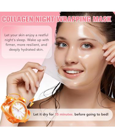 CCKULOOB Collagen Night Wrapping Mask Bio Collagen Real Deep Mask Collagen Mask Face Overnight Korean Collagen Overnight Wrapping Peel Off Masks Hydrolyzed Collagen Masks for Glowing Skin 150 ml 75 ml 2er Pack - Buy Online on GoSupps.com