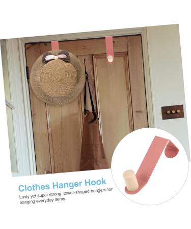 STOBAZA Door Hook Out Door Decor Wall Mounted Coat Hook Home Supply Accessory No Punching Wall Hook 24.5X12.5CM Pink - Buy Online on GoSupps.com