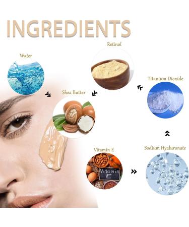 sjfscqr 2 in 1 Anti-Wrinkle Foundation Smoothes and blurs fine lines wrinkles blemishes and redness Long-lasting waterproof concealer Smoothes - Buy Online on GoSupps.com