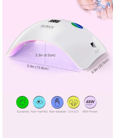 SUNUV SUN8 Pink Gel UV LED Nail Lamp 36W with Auto Sensor and 3 Timers - Buy Online on GoSupps.com