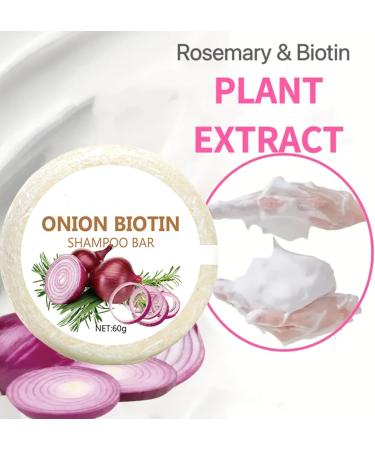 Shampoing Oignon 60g Onion Biotin Shampoo Bar Shampoing Oignon Rouge Mousse Douce Contr le Frisottis Conditionneur Purifiant Nourrissant Adultes Hommes Femmes Adolescents (1pc) - Buy Online on GoSupps.com