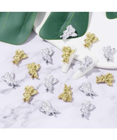 PAGOW 100PCS Baroque Angel Baby Nail Charms - 3D Embossed Nail Art Accessories for Women Manicure DIY - Buy Online on GoSupps.com
