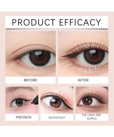 Lueear Winged Eye End Stamp Makeup Winged Eye Stamp with 2 Tips Precise Stencil Creamy Gel Quick Dry Cosmetic for Mom Wife Girlfriend Friends Black - Buy Online on GoSupps.com