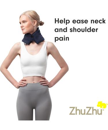 Zhu-Zhu Soothing Neck & Joint Wrap - Microwavable Unscented Wheat Bag Navy Fleece - Microwave Heat Pad Hot Pack - Heat Therapy Pain Relief - Buy Online on GoSupps.com