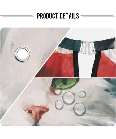 Waterproof Barber Cape - Christmas White Cat & Cheetah Haircut Bib for Men & Women | Unisex Hair Cutting Cape (8rp1a - Buy Online on GoSupps.com