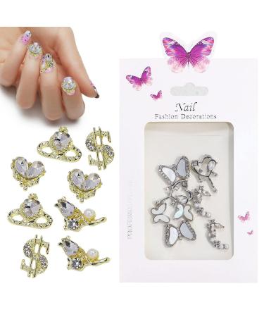 Nail Butterflies - Small Nail Gems - Crystals Large Rhinestones Bow for Nail Art Beauty Design Decoration Craft Jewelry DIY Dalian