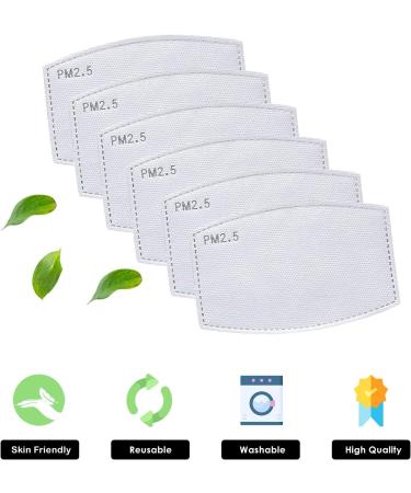 10pcs Activated Carbon Filter 5 Layers Anti Haze Dust Filters for Cotton Cover of Mouth Face Insert Replaceable Filters PM2.5 Filter Paper Protective for Outdoors - Buy Online on GoSupps.com