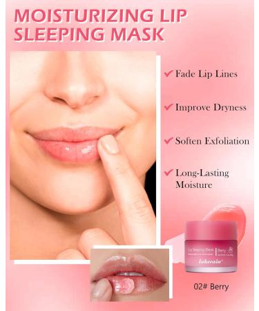 Overnight Hydrating Lip Mask - Ultra-Nourishing Treatment for Dry & Cracked Lips | Exfoliator & Moisturizer with Wand | Shop Berry Flavor - Buy Online on GoSupps.com