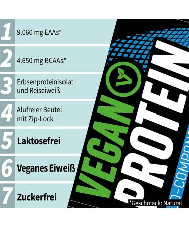 Body Attack Vegan Duo Protein 1000g - Vanilla | 33 Portions EAAs & BCAAs Sugar-Free Eco-Friendly Zip-Lock | Made in Germany - Buy Online on GoSupps.com
