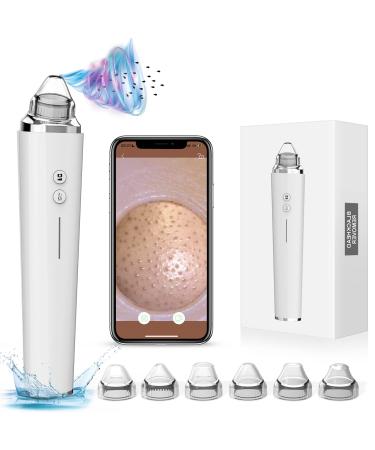 Blackhead Remover Pore Vacuum  Silkwish Electric Facial Deep Cleaner with HD Camera  USB Rechargeable Blackhead Vacuum Kit with 6 Suction Heads and 3 Adjustable Strength Power for Women & Men
