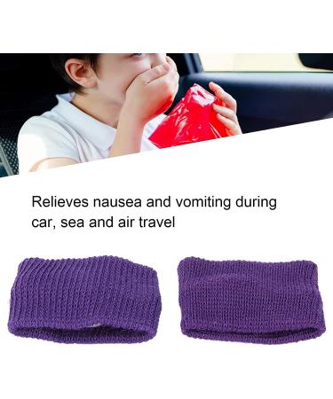 ANGGREK Nausea Relief Wristband 2PCS - Anti Motion Sickness Bracelet for Children & Adults - Acupressure Wrist Band for Travel - Purple - Buy Online on GoSupps.com