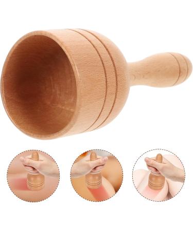Minkissy Handheld Wooden Cup Massage Tool - Maderotherapy & Lymphatic Drainage Device | Body Shaping | 18x7.5cm - Buy Online on GoSupps.com