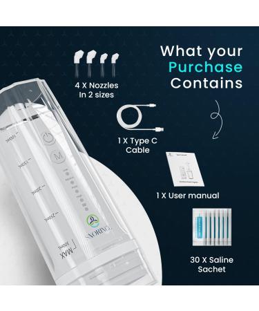 Nasal Irrigation System for Sinus Relief - Portable Cordless Electric Neti Pot Nose Cleaner - Sinus Flush Kit for Adults & Kids Home & Travel with 4 Rinse Modes 4 Nozzles 30 Salt Packs Standard - Buy Online on GoSupps.com