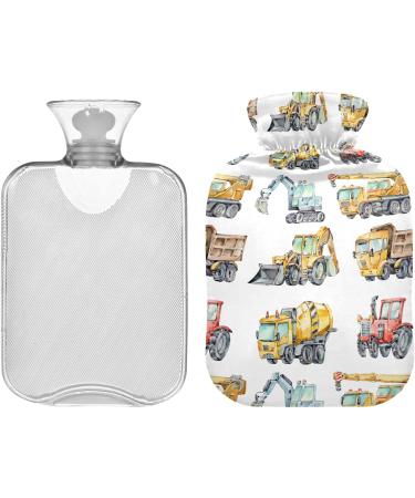 Naanle Watercolor Truck Heat Bottle with Cover | 1L Hot Water Bottle for Pain Relief & Cold Therapy | Perfect for Hand & Feet | Transparent Design - Buy Online on GoSupps.com
