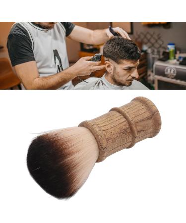 Qukaim Salon Neck Brush Hair Cutting Neck Dust Brush Fiber Hair Wooden Handle Home Salon Barber Neck Face Cleaning Brush - Buy Online on GoSupps.com