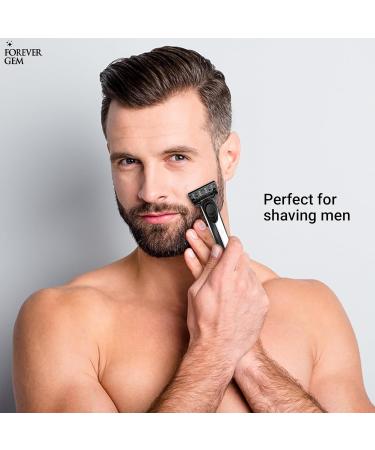 Ultimate Comfort Shaving Set for Men - 7 Blades Lubricating Strip Non-Slip Handle 12 Refills Ergonomic Design Vitamin E & Aloe Vera Infused - Buy Online on GoSupps.com