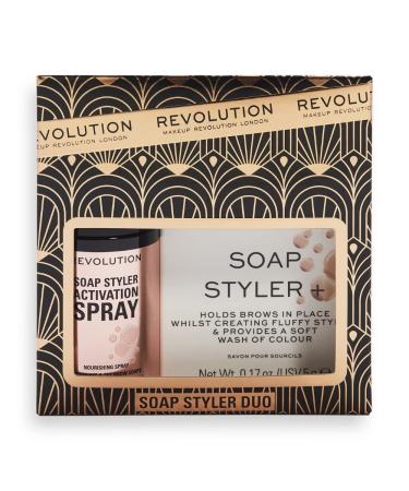 Makeup Revolution Soap Styler Duo 2 Piece Eyebrow Set Stay All Day Brows Includes 2 Viral Products