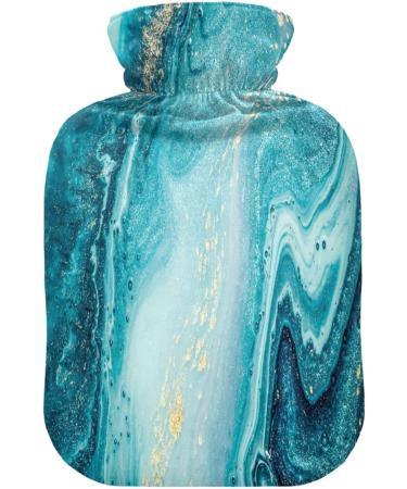 Abstract Ocean Blue Marble Heat Bottle | 1L Pain Relief Water Heating Pillow & Hot Water Bed Warmer for Menstrual Cramps - Buy Online on GoSupps.com