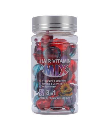 Hair Vitamin Mix Capsules Hair Moisturizing Capsules for Deep Nourishment and Shine 40 Capsules