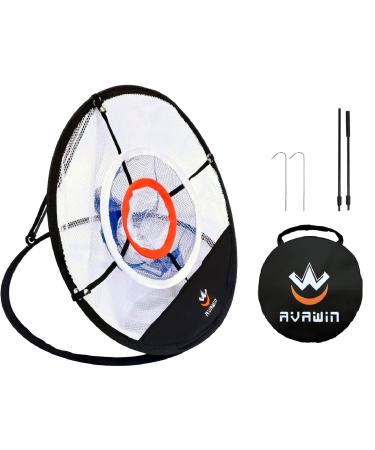 AVAWIN Golf Chipping Net Indoor/Outdoor Golf Practice Net Foldable Easy to Carry Swing Practice Improve Accuracy Pop-Up Golf Training Net Round Golf Swing Training Net