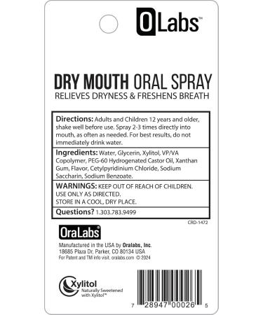 Dry Mouth Spray - Sugar Free Alcohol Free Mint Breath Spray with Xylitol 2 Pack - 4 (0.25 oz) Travel Size Sprays Total 2 Pack Pocket Size - Buy Online on GoSupps.com