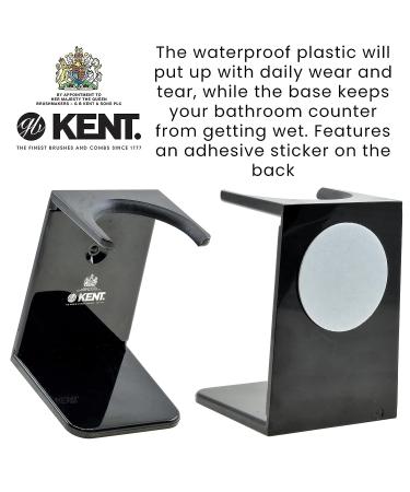 Kent BLK8S Shaving Brush Set with Ultra-Soft Synthetic Bristles and Black Resin Handle + VSB2 Large Black Shaving Brush Stand - Buy Online on GoSupps.com