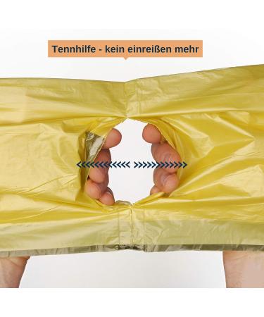 Extra Strong Yellow Recycling Bags with Drawstring - 90 Liters 22 Thickness (Pack of 10) - Durable & Eco-Friendly Shipping Worldwide - Buy Online on GoSupps.com