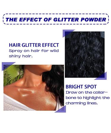 Spray Sparkly Shimmery Glow Highlighter Hair Spray for Nightclub Dating Party Even Coverage Blue - Buy Online on GoSupps.com