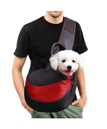 Summary dog small dog carrier PET spinning carrier bag carrying bag travel hands-free body cross-body carrier with collar for dog/cat/rabbit under 2.5kg/5.5lb outside subway - Buy Online on GoSupps.com