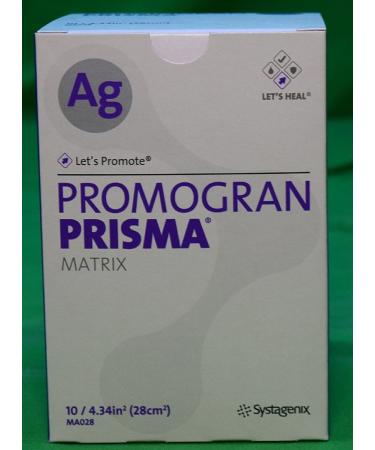 Box 10 Wound Care Dressings Systagenix Promogran Prisma Ag MA028 - Matrix Dressing with Silver