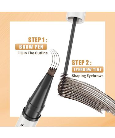  WJnflQN Women's Eyebrow Pencils | 2-in-1 Microfinish Eyebrow Pen and Gel | Sweat and Waterproof for Special Occasions - Buy Online on GoSupps.com