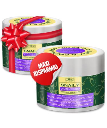Snail Slime Face Cream 300ml Anti-Wrinkle Face Cream with 70% Snail Slime and Pure Hyaluronic Acid Natural Anti-Sparkle and Anti-Aging Formula with Vitamin C BRIGHTEN