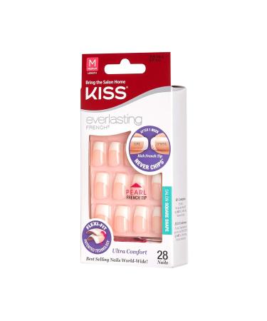 Kiss Everlasting French Nails 28 Count (2 Pack EF10) - Long-Lasting Nail Designs - Buy Online on GoSupps.com