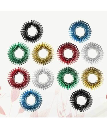Magiclulu 12-Pack Hand-In-Hand Finger Massage Toy - Stress Relief Rings for Kids - Mini Vibrating Feather Game Set (2.8cm) - Perfect for Fun & Relaxation - Buy Online on GoSupps.com