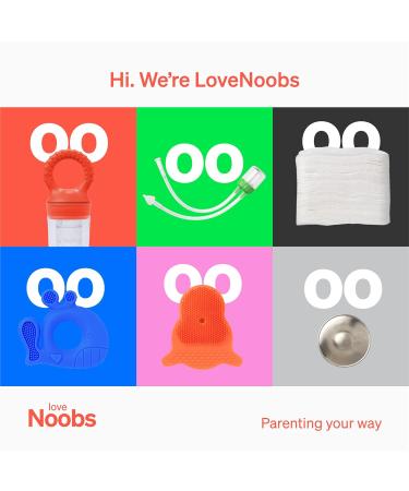 Love Noobs Baby Food Pacifier Feeder 2 Pack - Fresh Frozen Fruit Teether & Teething Toy - BPA Free Silicone Pacifier for Infant Feeding - Buy Online on GoSupps.com