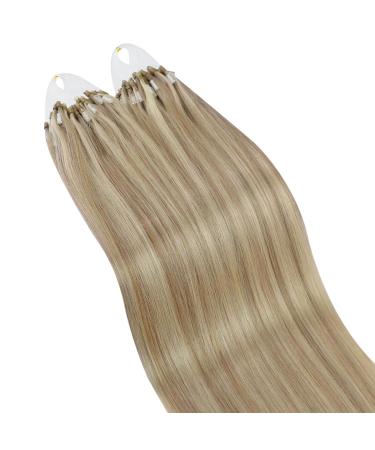 UGEAT 20 Microring Hair Extensions - 50g Cold Fusion Real Human Hair #16/22 Blonde Shades - Buy Online on GoSupps.com