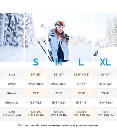 Skieer Women's Waterproof Ski Jacket - Warm Winter Coat - X-Large - Blending Purple - Buy Online on GoSupps.com