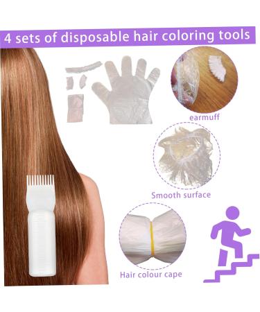 Hair Oil Applicator Bottle 160ml with Hair Dye Kit Root Comb Applicator Bottle with Clear Scale Hair Bleach Kit for Home Barber Shop Hair Dye Tools Hair Supplies - Buy Online on GoSupps.com