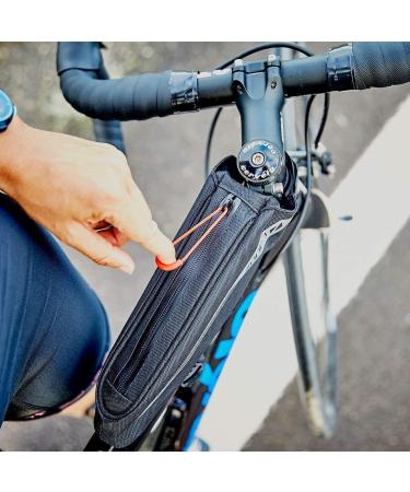 ZONE3 Aero Top Tube Cycling/Triathlon Bento Box Bag - Black/Silver | One Size | International Shipping Available - Buy Online on GoSupps.com