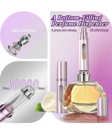YIERSO Perfume Travel Refillable Bottle Bottom-Filling Perfume Dispenser Mini Cologne Atomizer Sprayer Portable Pocket Size Essentials Items for Cruise Car Trip Purse Gift 5ml (Pink) - Buy Online on GoSupps.com